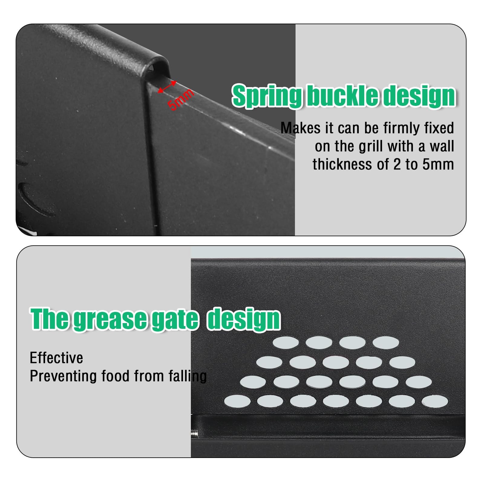 Upgrade Blackstone Grease Catcher – Rear Drainage Funnel for Black