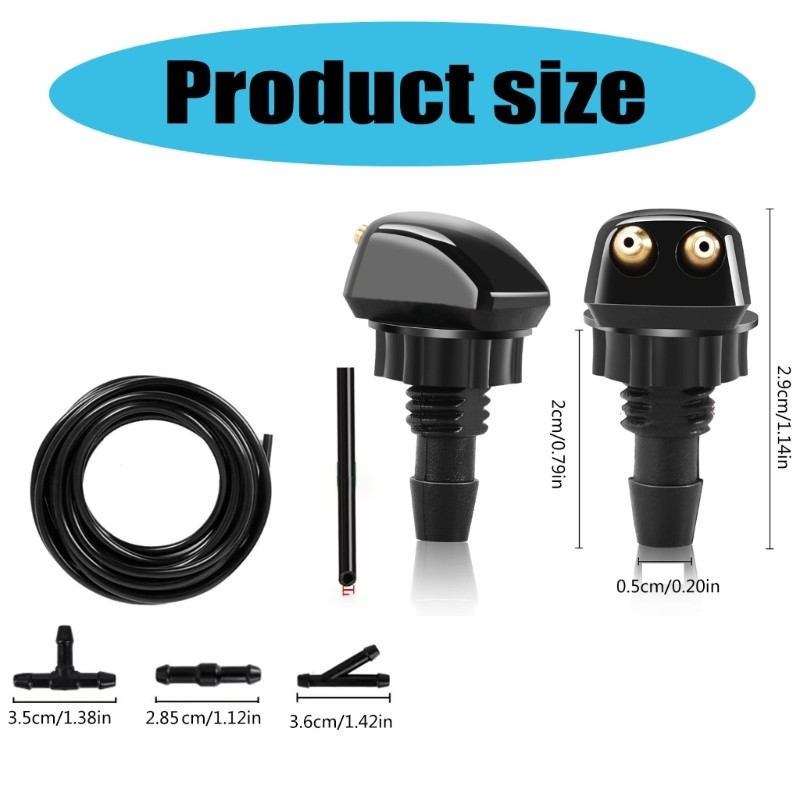 Universally Car Windscreen Washer Wiper Water Spray Nozzles Car Accessories