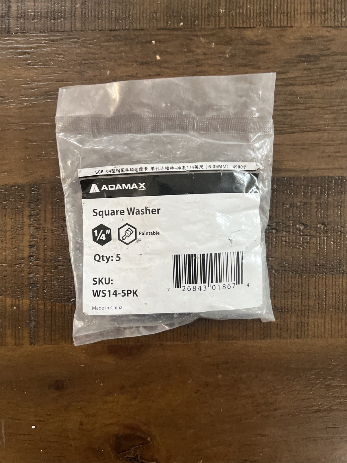 Adama x 1/4-in Square Washer for Strut Channel 5-Pack No Magnets WS14