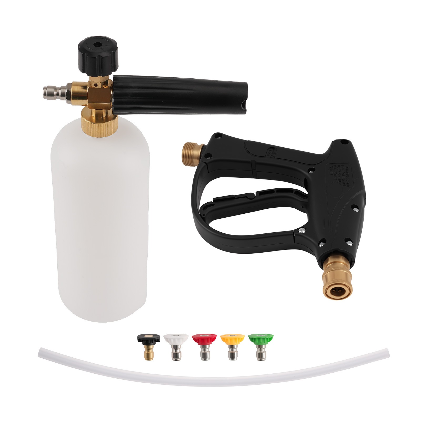 Car Wash Snow Foam Gun 1/4″ Pressure Washer Lance Kit with Soap Bottle