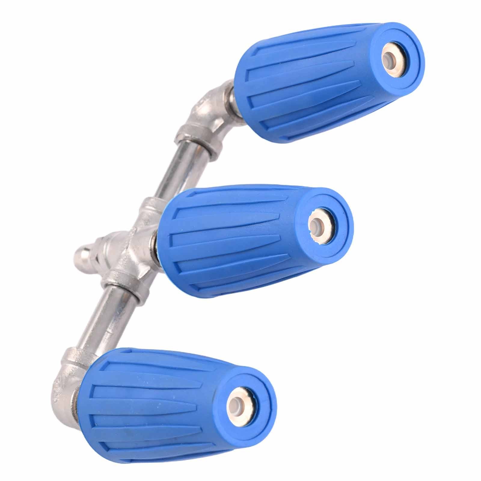 High Pressure Washer Nozzle 360° Rotating Triple Turbo 1/4″ 4000 PSI Auto Garden