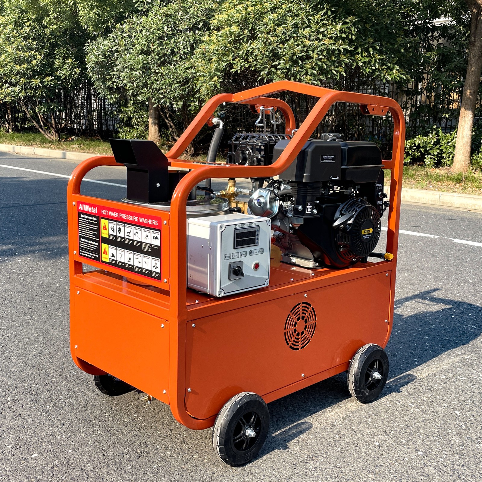 Commercial Hot Water Pressure Washer 4000 PSI 4.0 GPM 420cc Gas Electric Start
