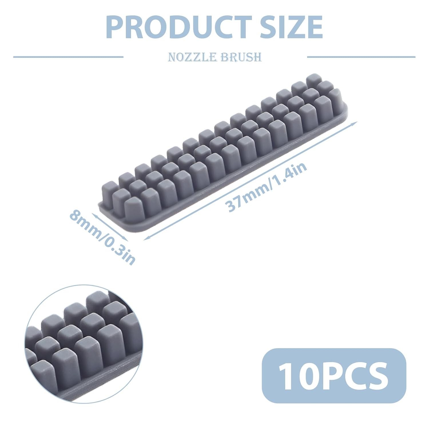 10 Pcs Nozzle Brush Replacement for Bambu Lab A1 Silicone Nozzle Wiper 3D Printe