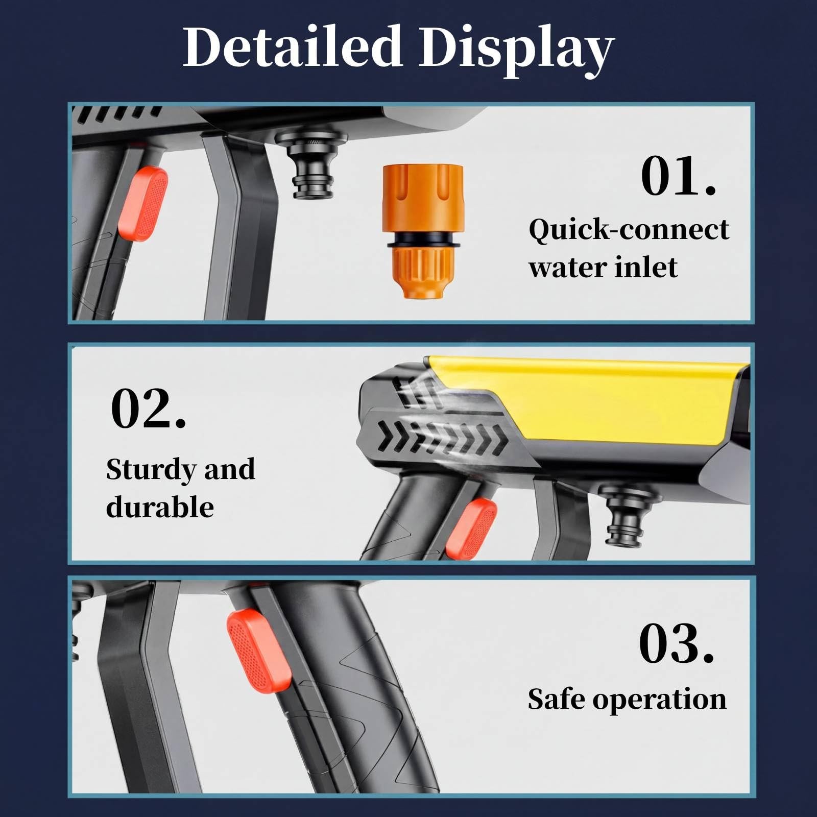 Portable Handheld Cleaning Tool, 6-in-1 Lightweight Car Cleaning Tool with Fo…
