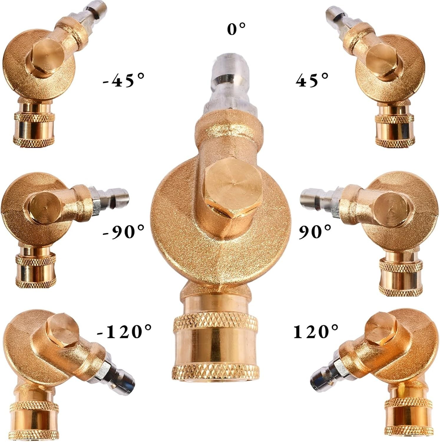 8 Pack 7 Angles Pressure Washer Pivoting Coupler Attachment Accessories Kit