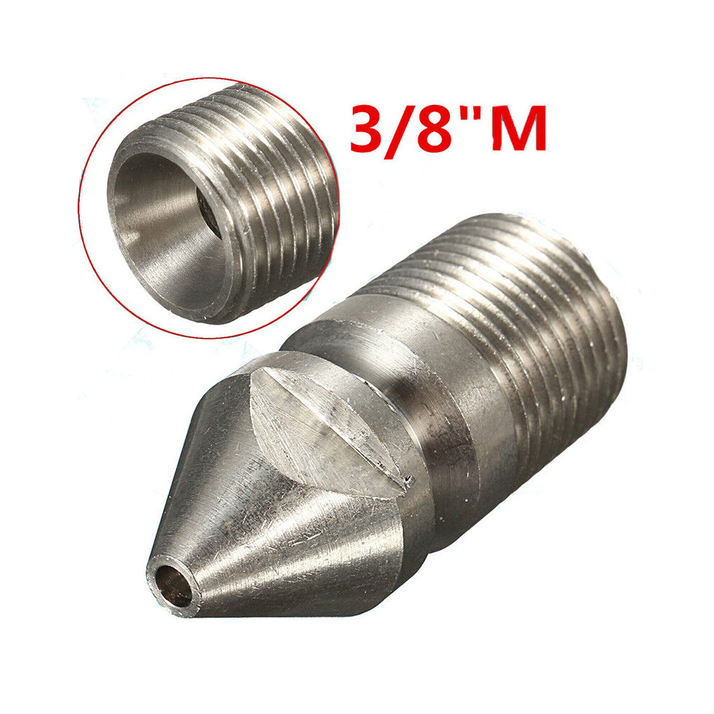 2PC 3/8″ High Pressure Washer Sewer Jetter Spray Head Hose Drain Cleaner Nozzles