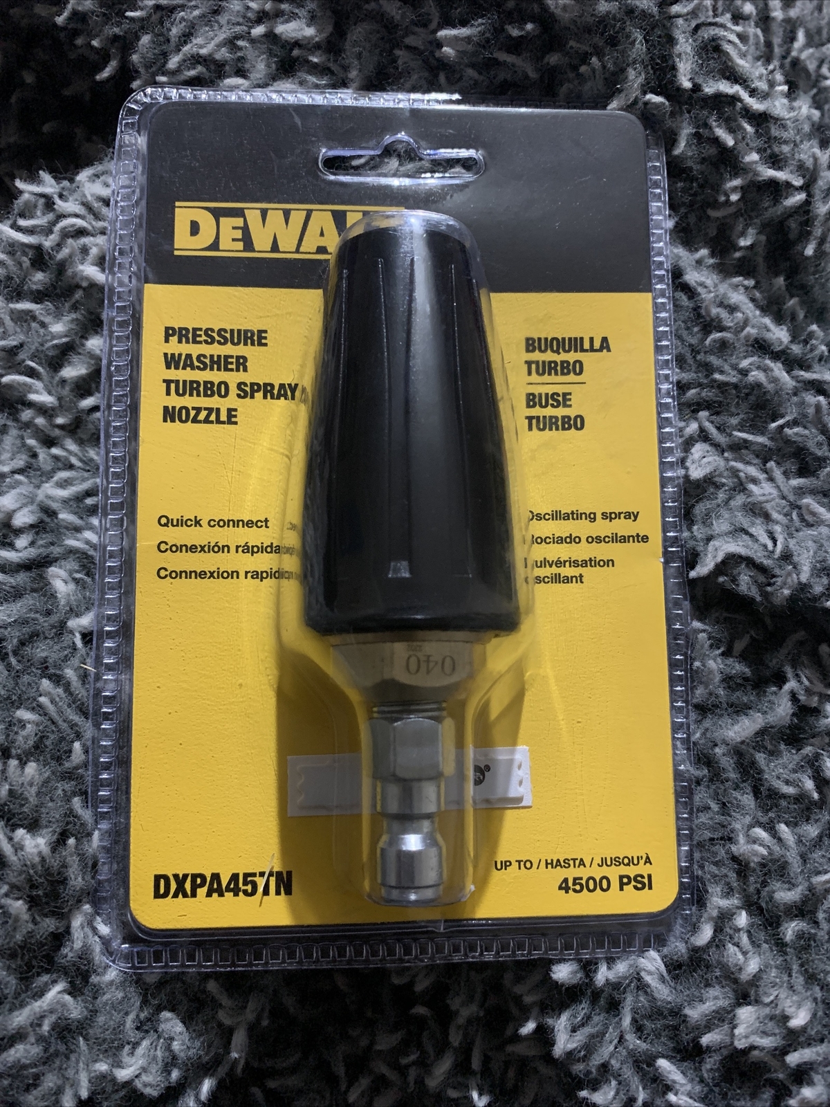 DeWalt – DXPA45TN – Turbo Nozzle Hot/Cold Water 4500 PSI Pressure Washer Sealed