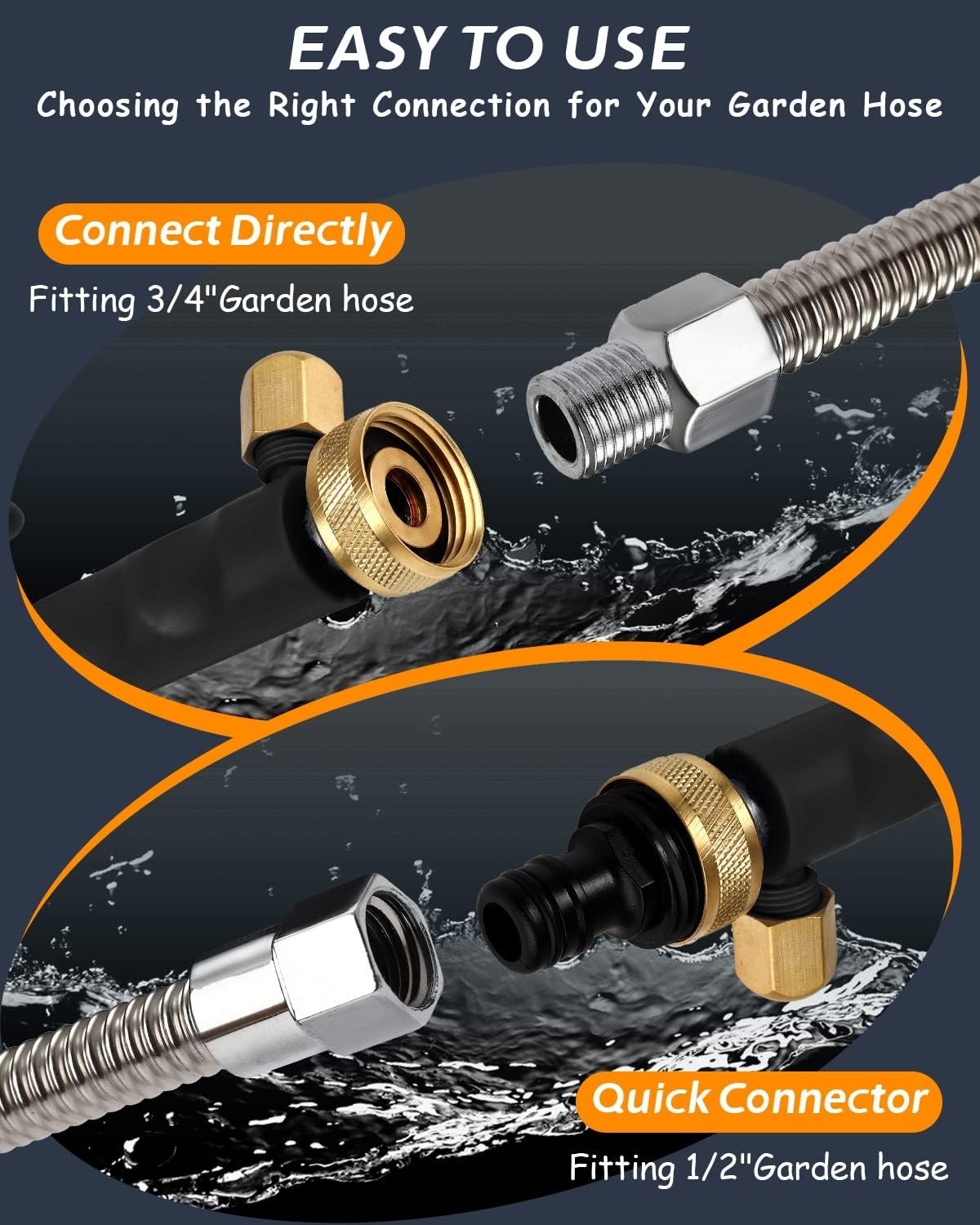Upgraded Hydro Jet Garden Hose Wand, High Pressure Washer Tool