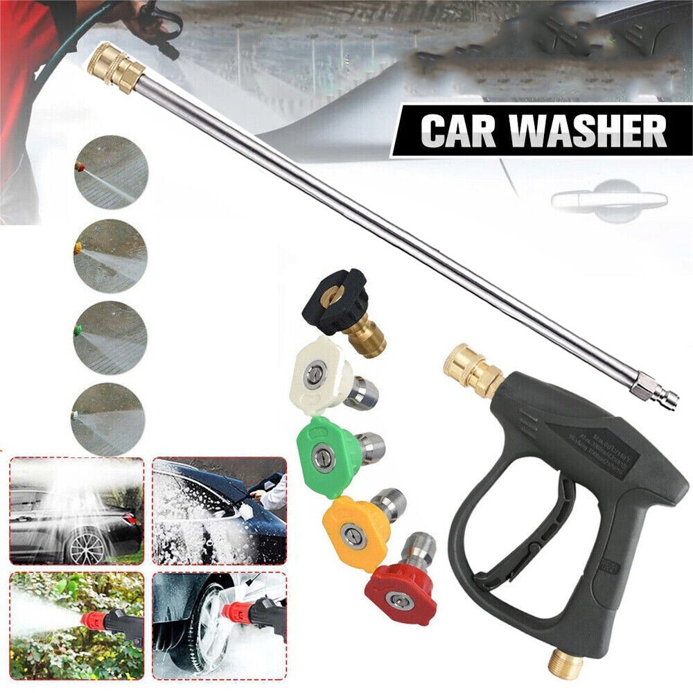 High Pressure 4000PSI Car Power Washer Gun Spray Wand Lance Nozzle No Hose Kit