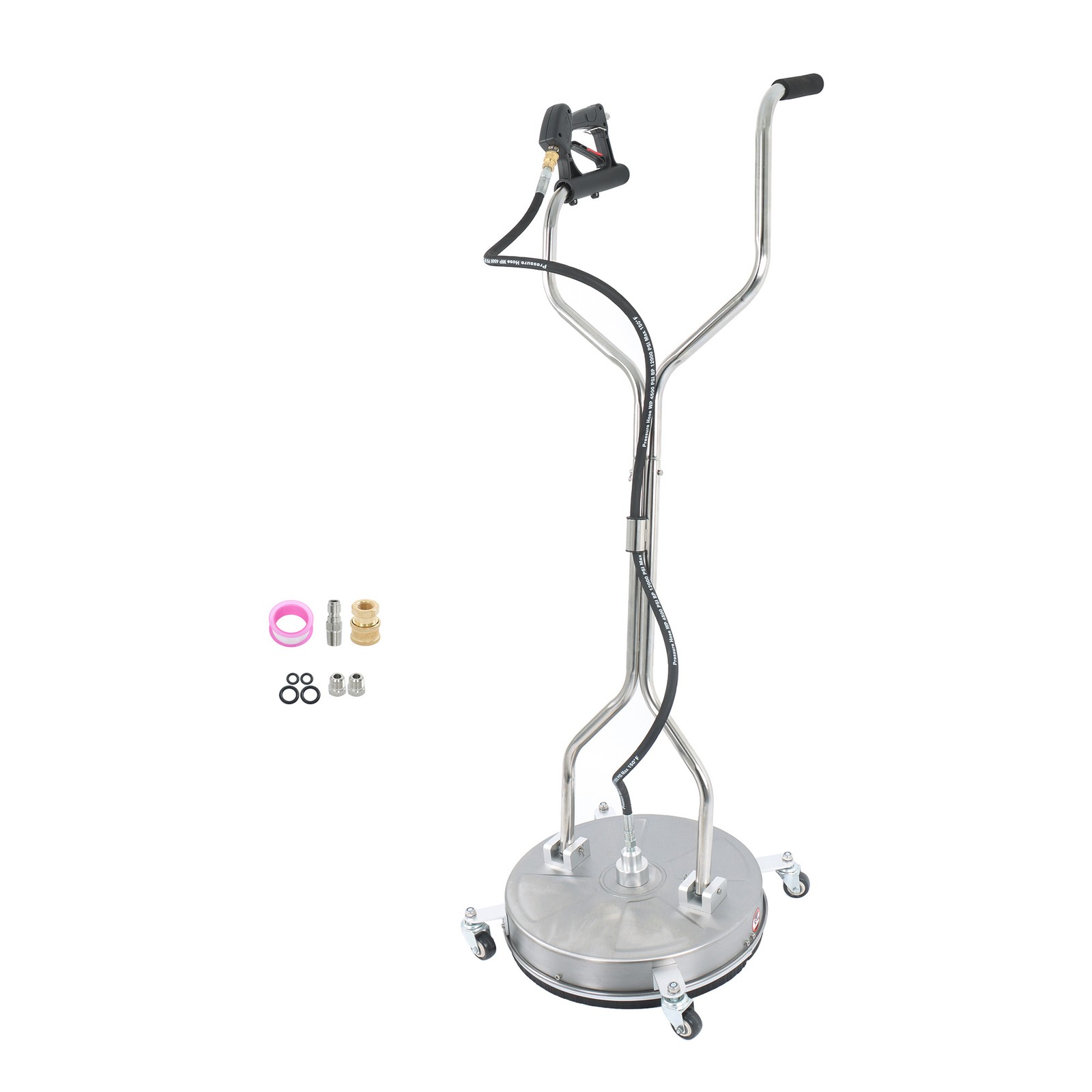 Pressure Washer Surface Cleaner with 4 Wheels 6000PSI 18Inch Stainless Steel