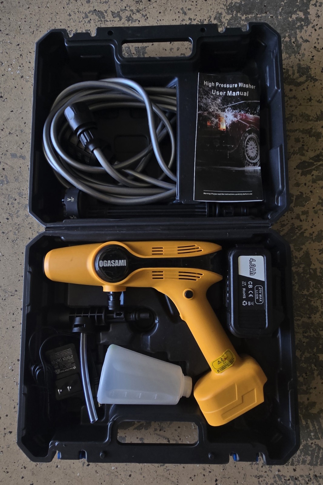 JCTC Ogasami Portable Pressure Washer Cordless 1.85MPA Battery D-021 – Orange