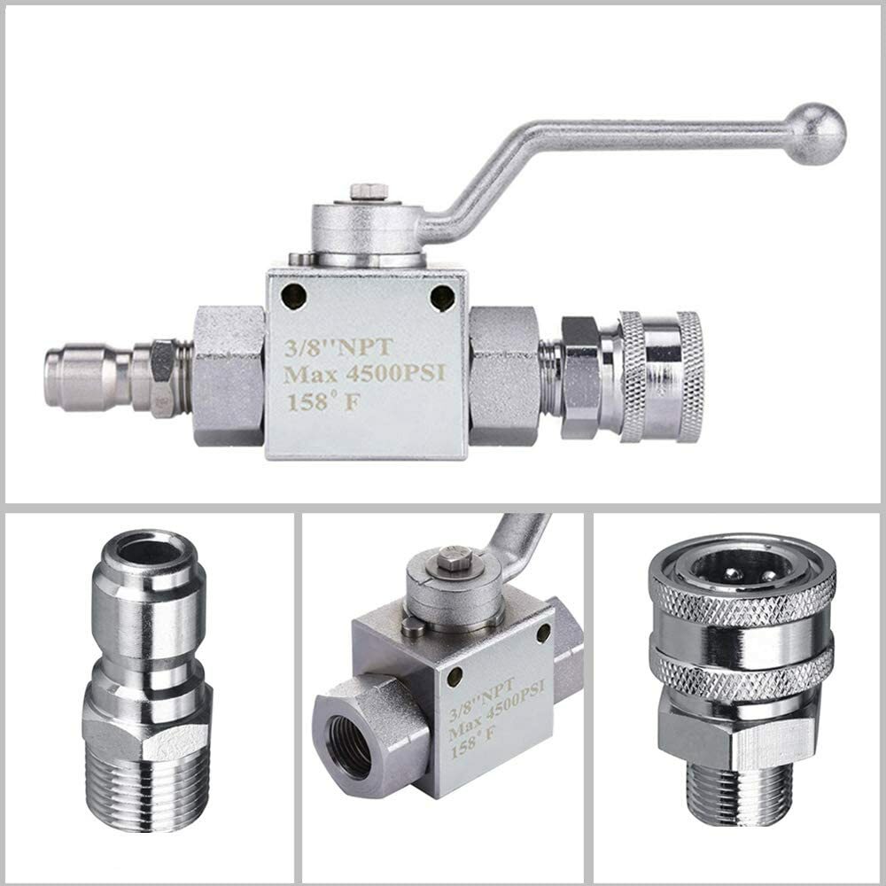 3/8″ Ball Valve for Pressure Washers Max 4500 PSI 3/8″ fitting Female Out