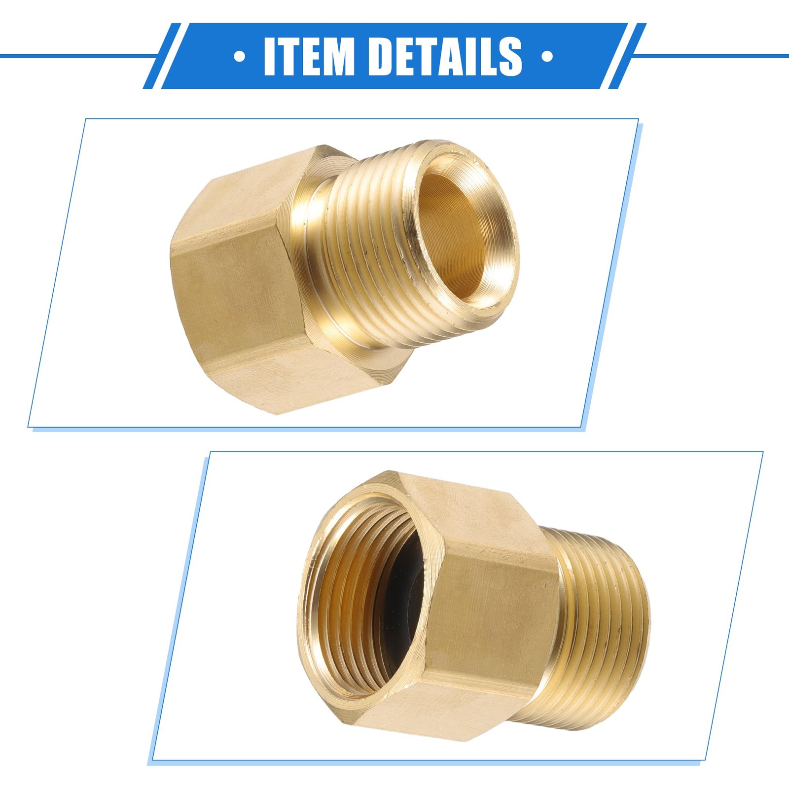 Pressure Washer Connector, M22x1.5 Female Adapter Brass Screw Hose Connector …