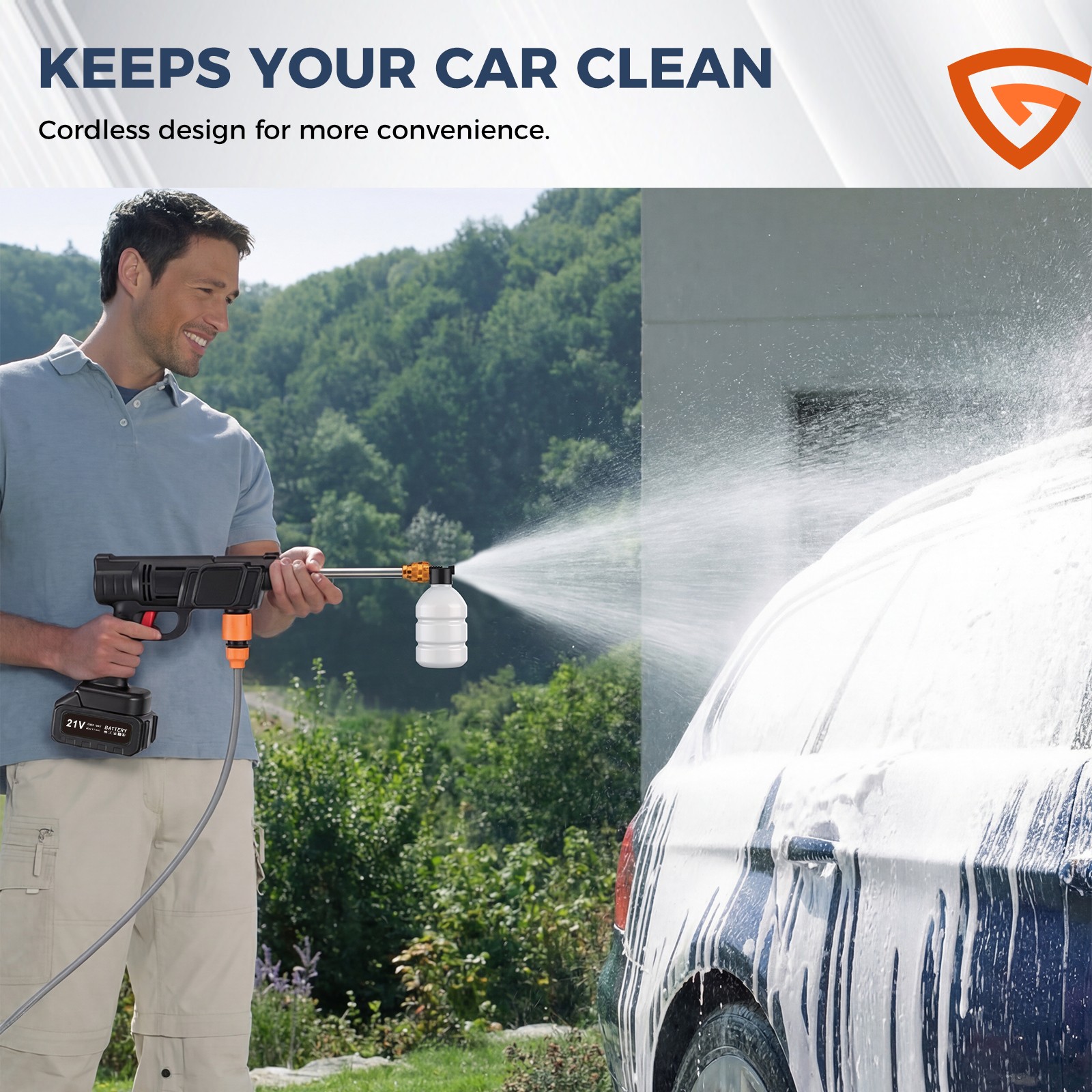 Cordless Pressure Washer Machine Battery Operated Patio Deck Washing