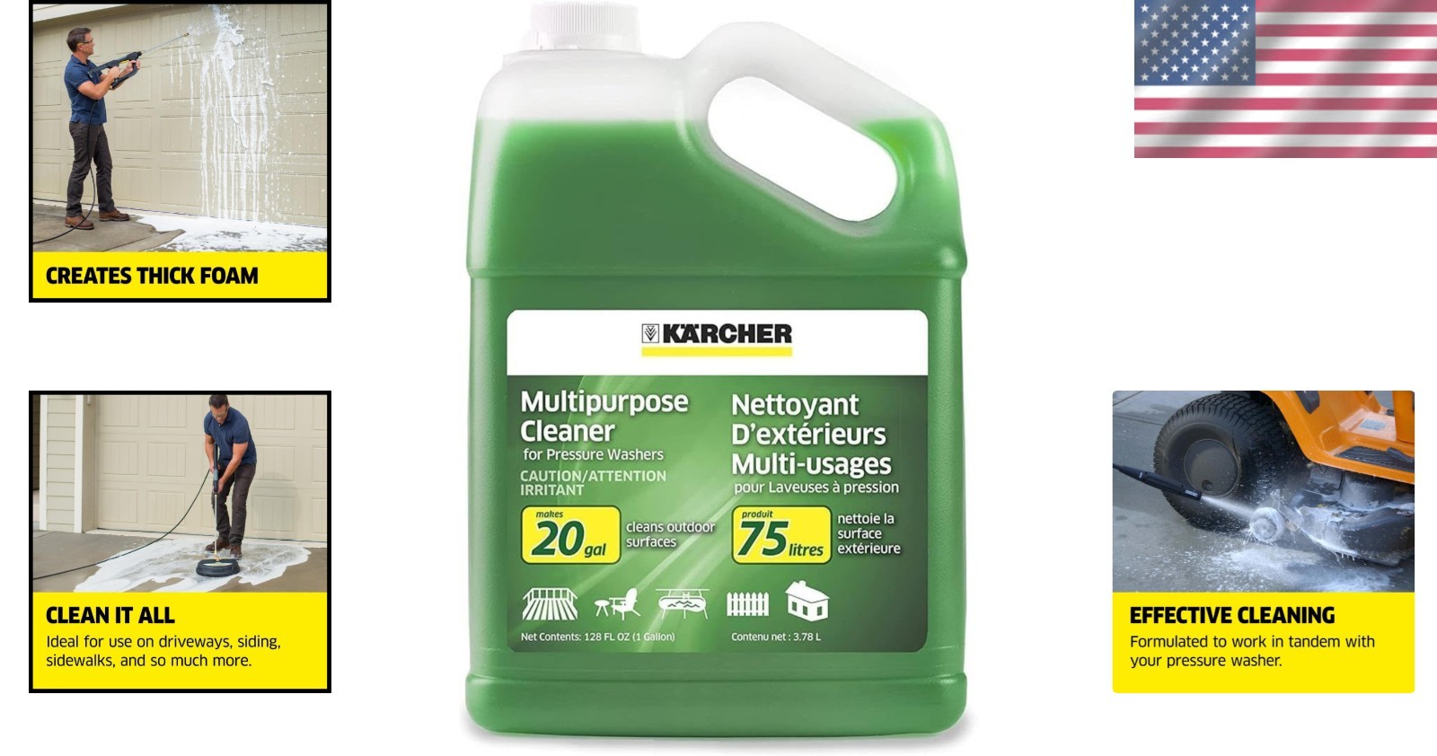 Kärcher Concentrated Pressure Washer Cleaner – 20 Gal, Eco-Friendly, Fresh Scent