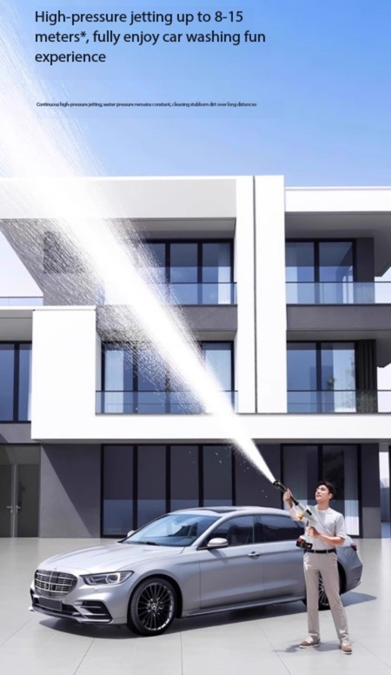 High-Pressure Car Wash Gun for Home Use Super-Powerful Wireless Car Washer