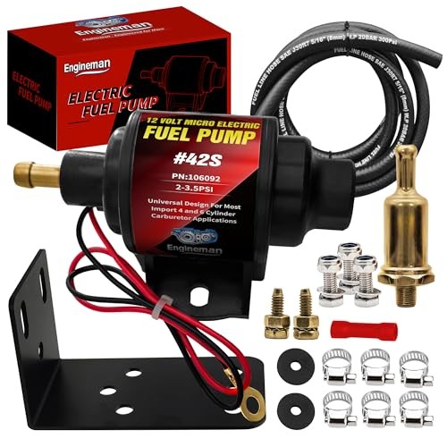 Gasoline Electric Fuel Pump 2-3.5PSI 28 GPH for Gasoline + 6.56FT Fuel Line