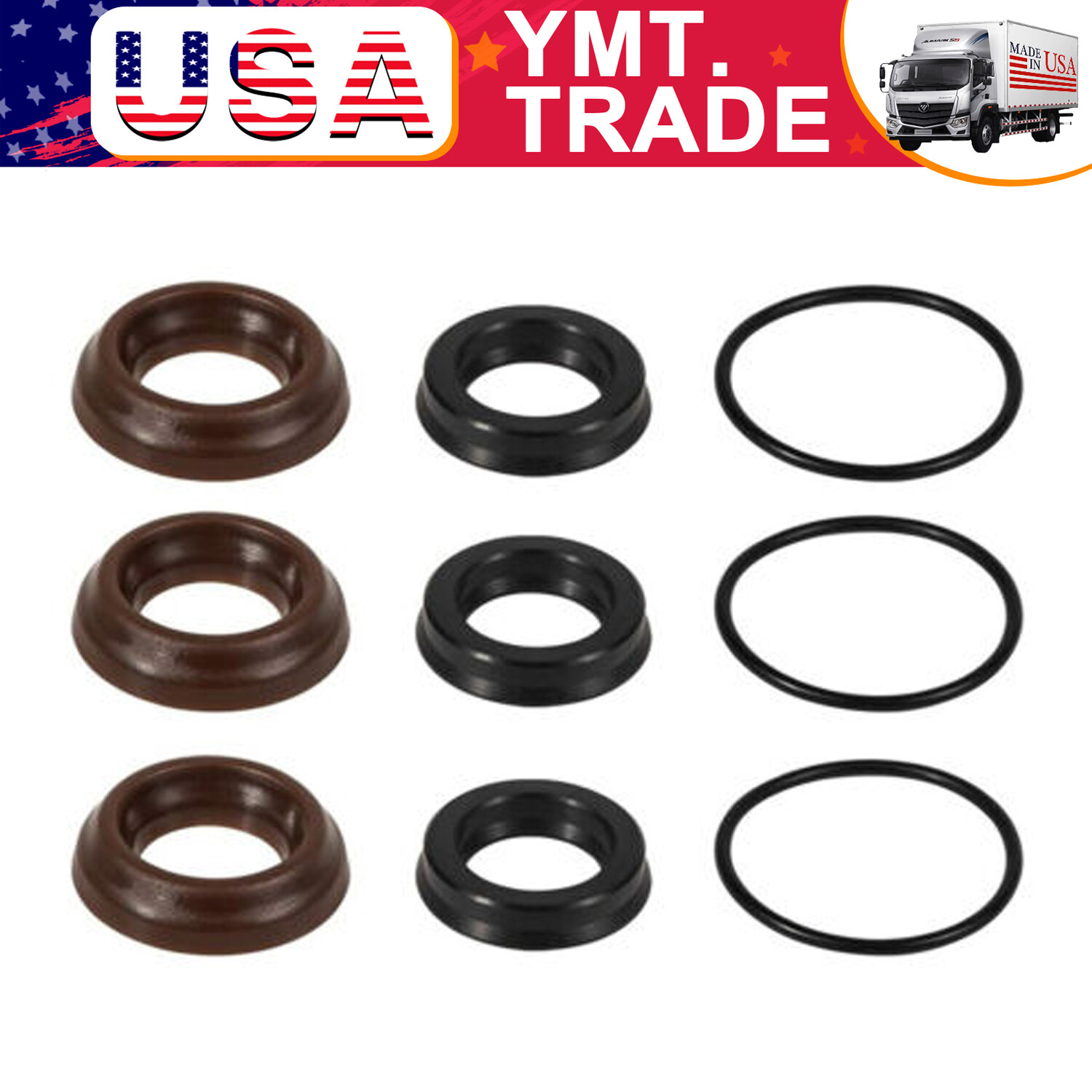 18mm XR Seal Repair Kit for Annovi Reverberi Pressure Washer Pump AR1857 (9PCS)