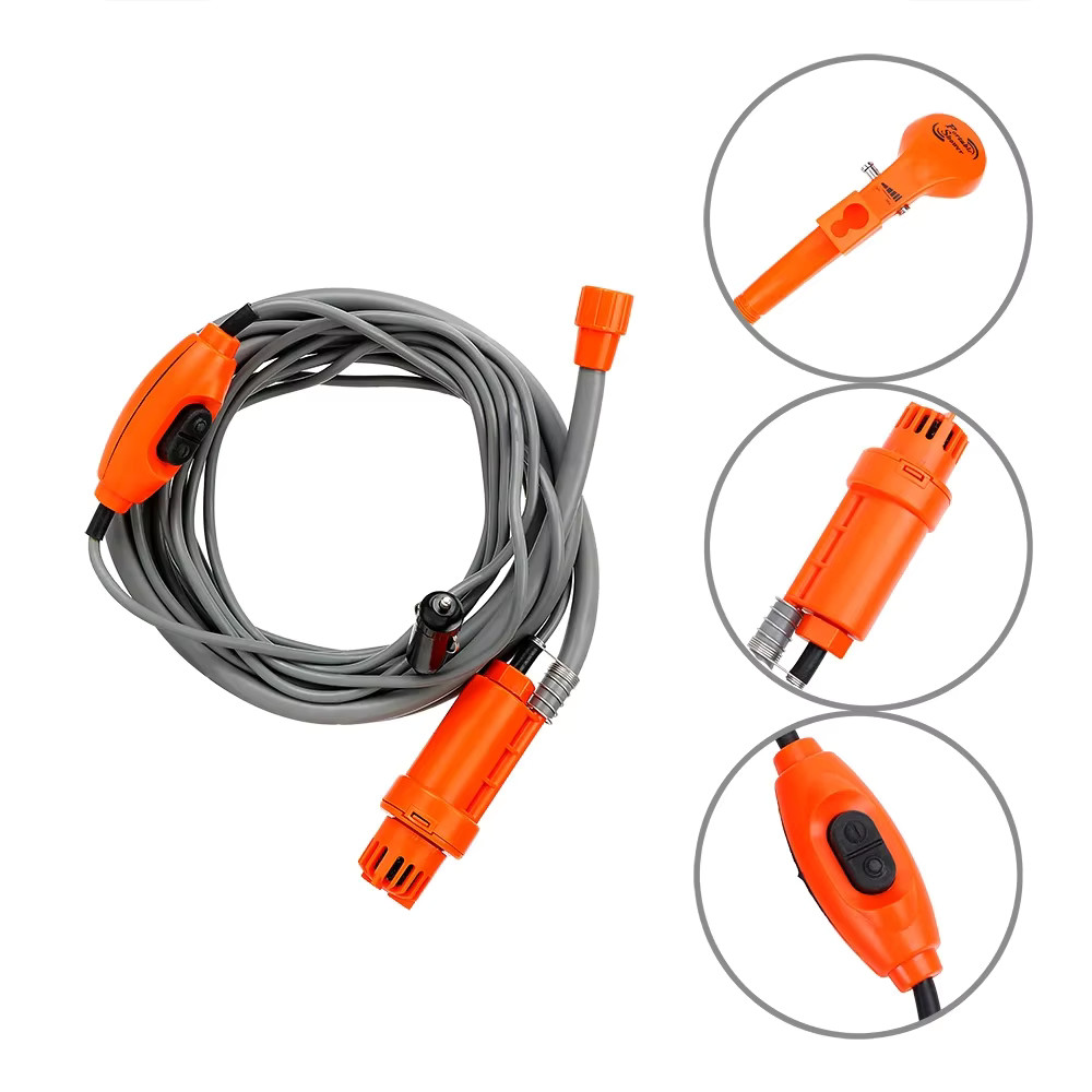 12V Portable Car Wash Pump High Pressure Electric Washer Gun for Outdoor Camping