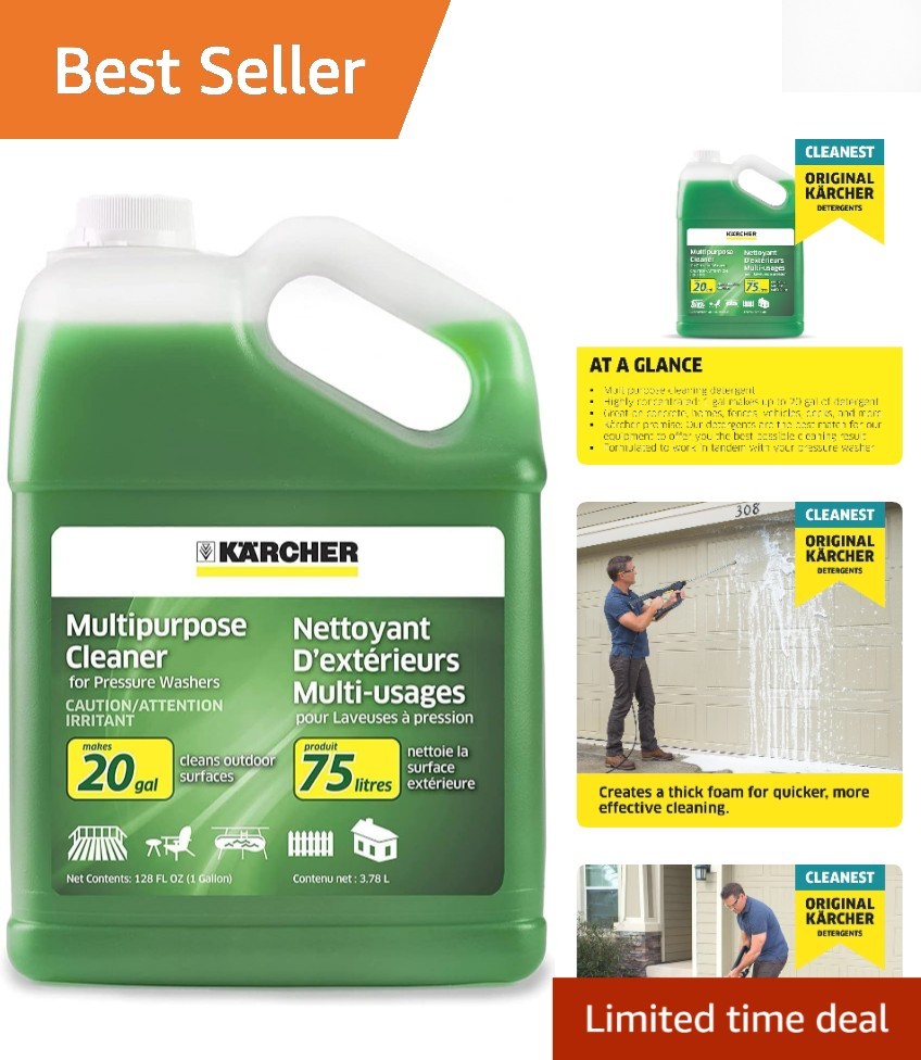 Kärcher Multi-Purpose Pressure Washer Detergent – Makes 20 Gallons of Cleaner