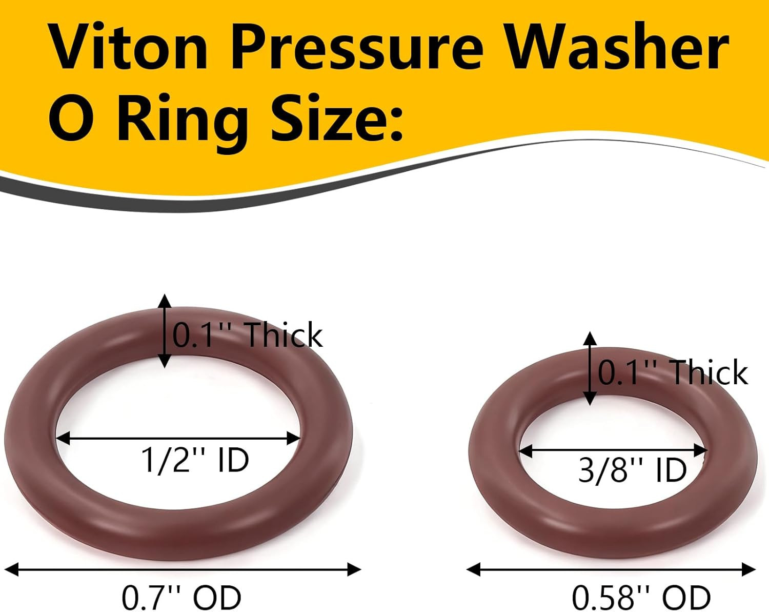 30 Pack Viton Pressure Washer O Rings – High Temp FKM O-Ring Kit for 1/4″