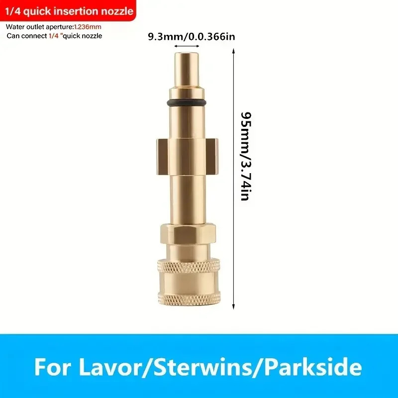 1/4″ Quick Connect High Pressure Washer Adapter – Compatible with Lavor/Sterwins