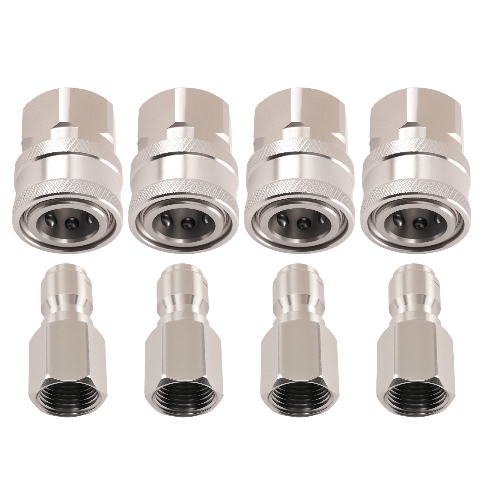 Pressure Washer Adapter 3/8″ Quick Connect NPT Female Socket Plug Stainless 8PCS