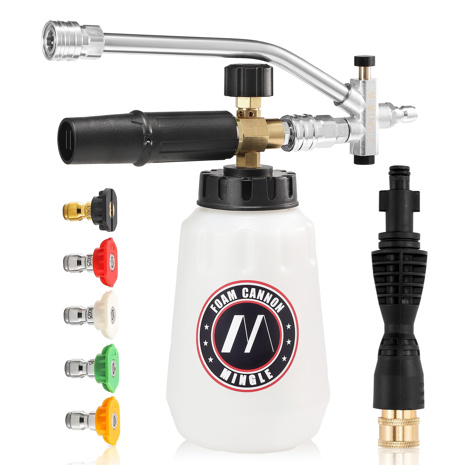 Foam Cannon Dual Connector Accessory for Pressure Washer Kit, Compatible with…