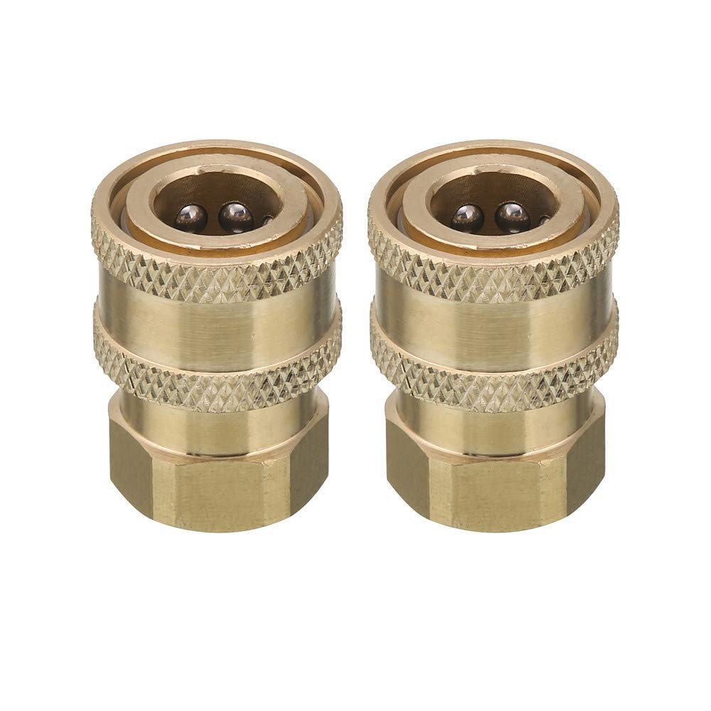 Pressure Washer Coupler, Brass Fittings, 1/4 Inch Quick Connect to Female NPT…