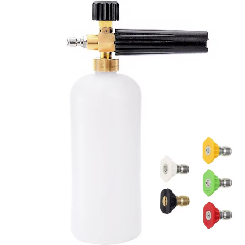 300 Bar High – Pressure Washer – 1L Foam Cannon, 5 Nozzles, M22 – 14 Connection,