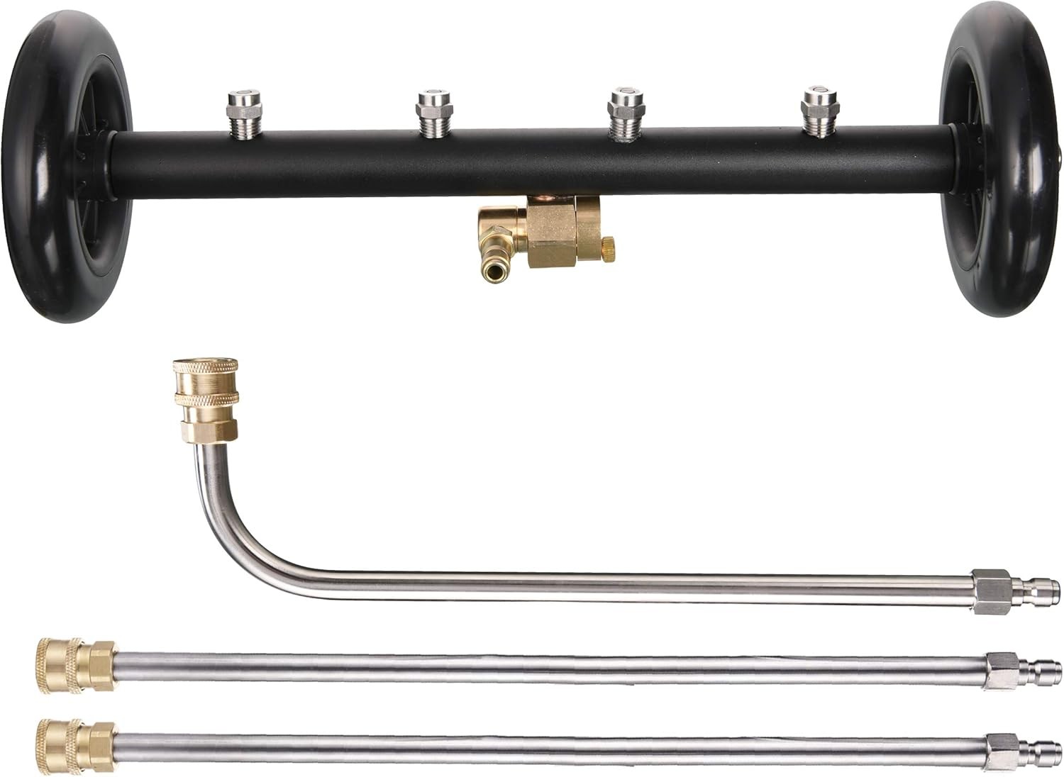 Dual-Function Undercarriage Cleaner, 16 Inch, 3 Pieces Extension Wand, 4000 PSI