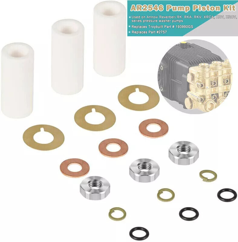 for Ceramic Plunger AR2546 Pump Piston Kit For Annovi Reverberi RK RKA RKV 18mm
