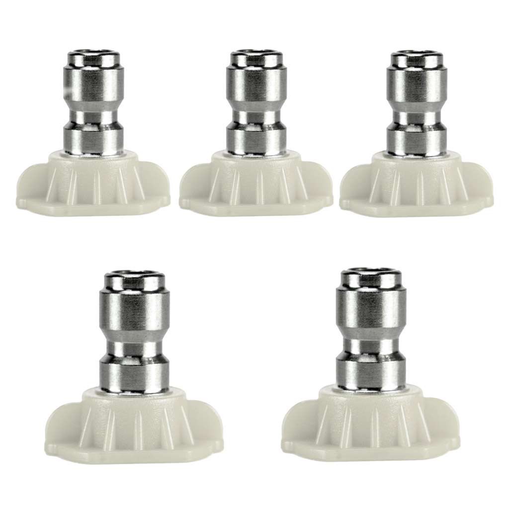1/4″ 1/5pcs Pressure Washer Spray Tips Nozzles High Power Kit Quick Connect Set