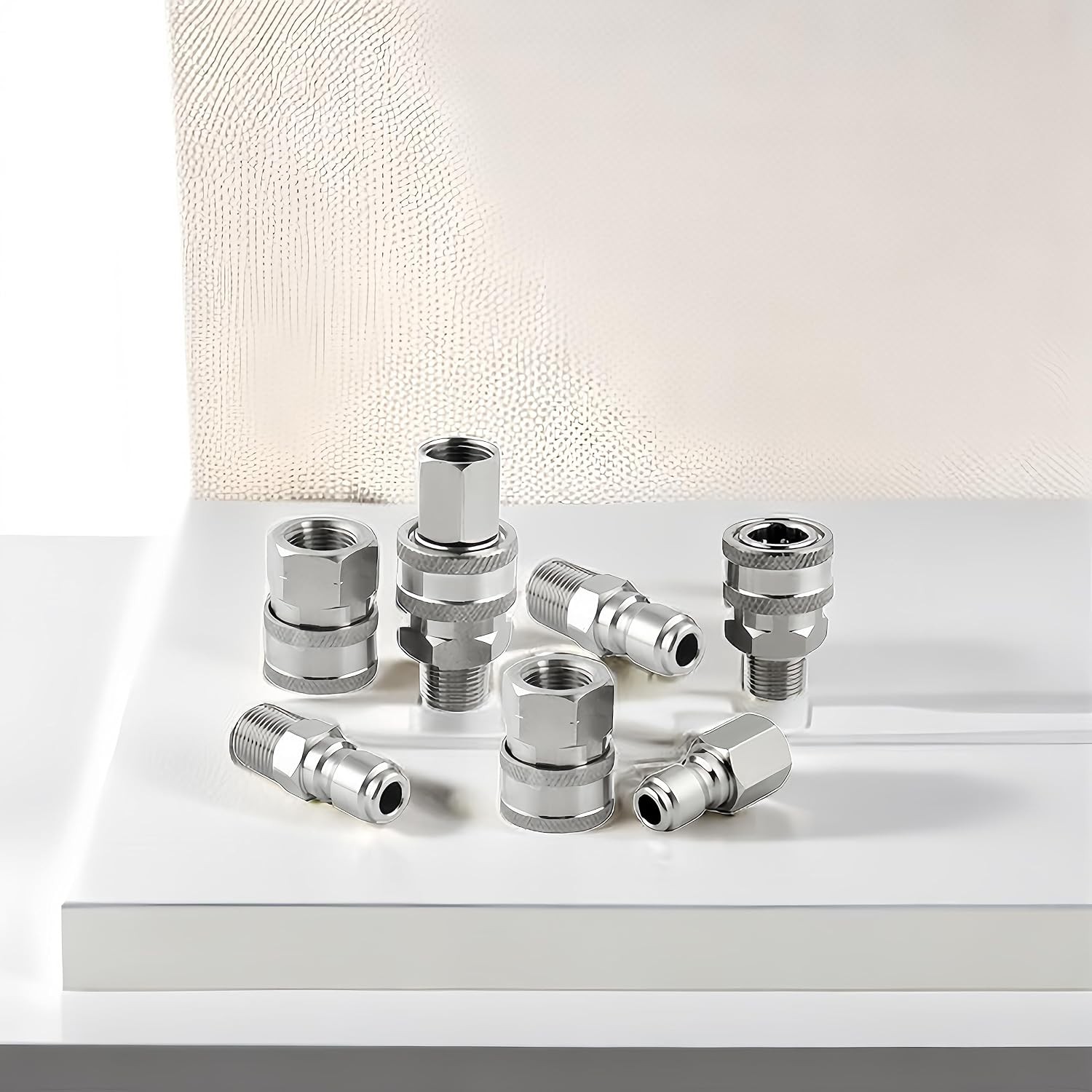 3/8″ Pressure Washer Quick Connect Adapter Set Stainless Steel 8PCS 5000 PSI