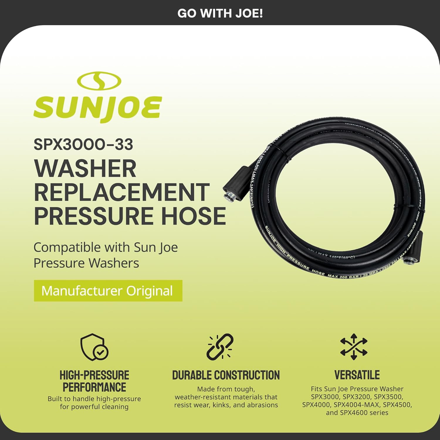 SPX3000-33 Replacement Pressure Washer Hose for SPX3000 Series, SPX3200, SPX3500