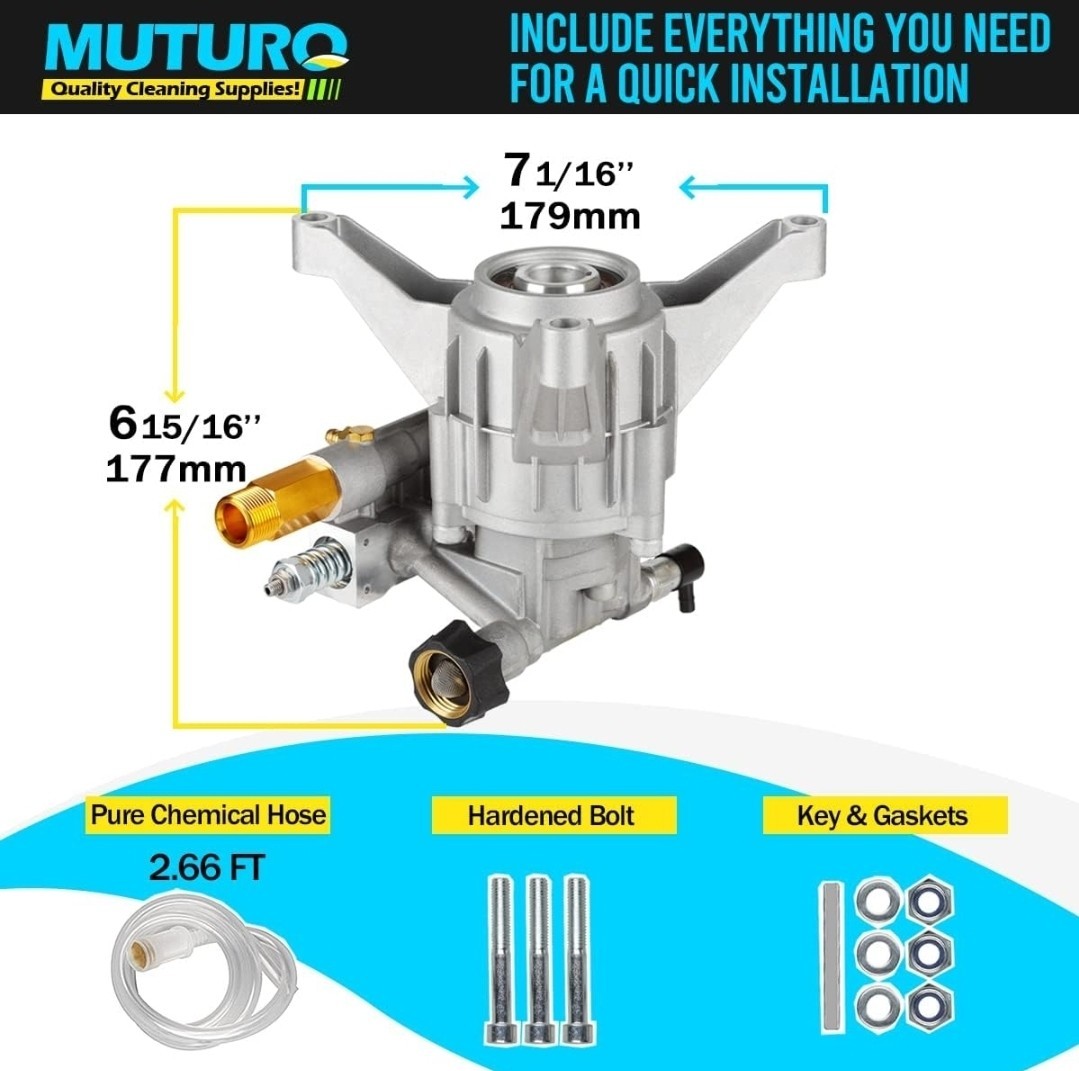 Vertical Pressure Washer Pump 7/8″ Shaft, 3000 PSI, 2.5 GPM Power Washer Pump
