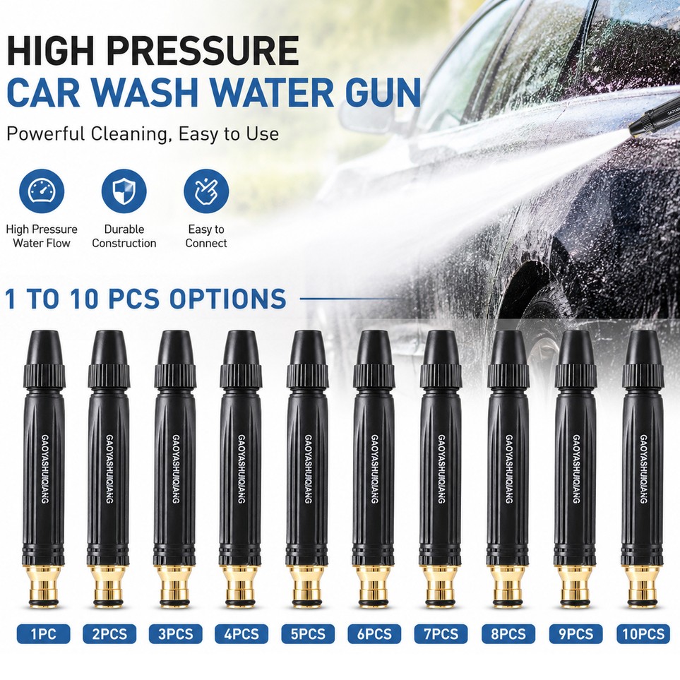1-10PCS High Pressure Hose Nozzle Water Gun for Car Wash Garden Pressure Booster