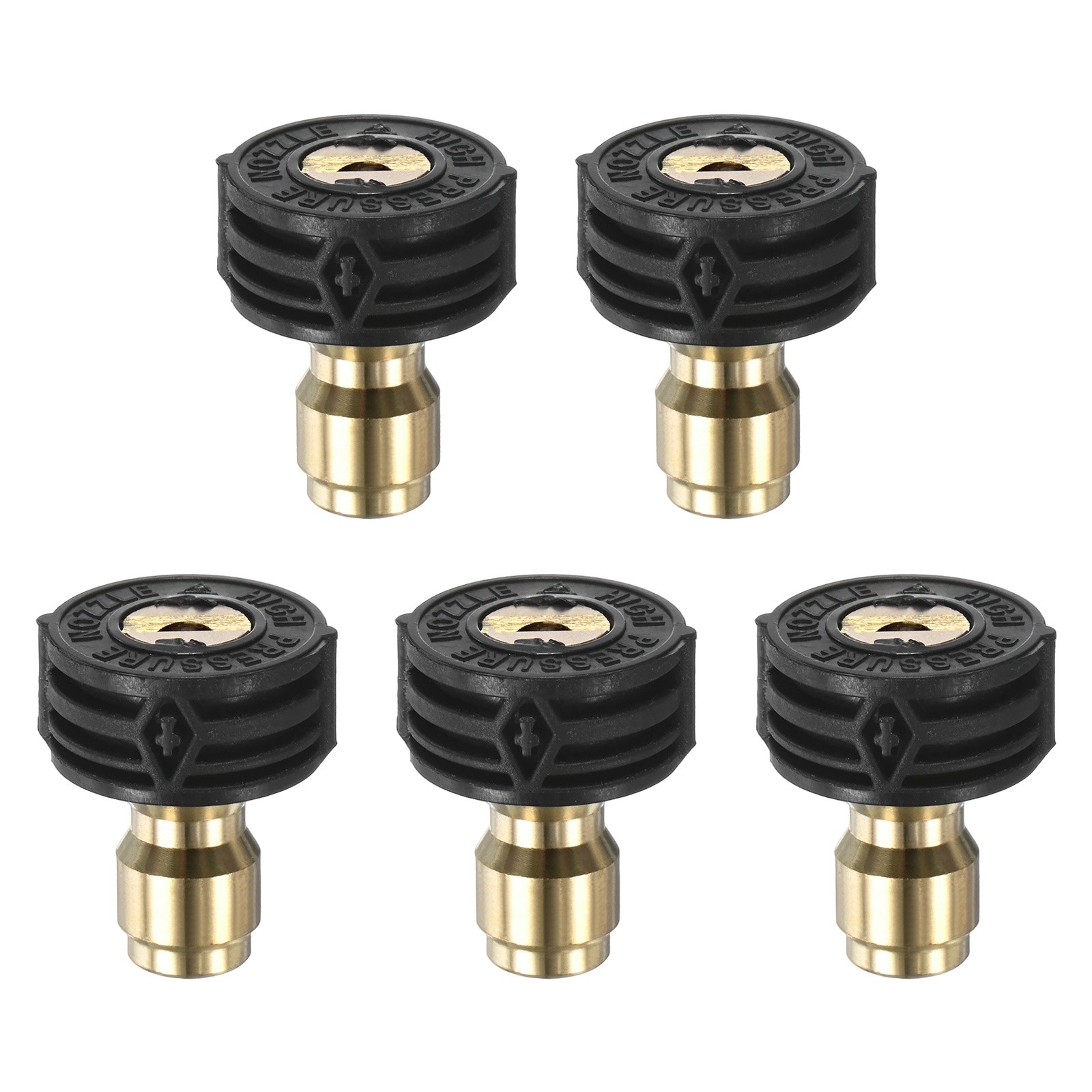 5-Pack 1/4″ Quick Connect, Orifice 4.0 Pressure Washer Tips [Black]