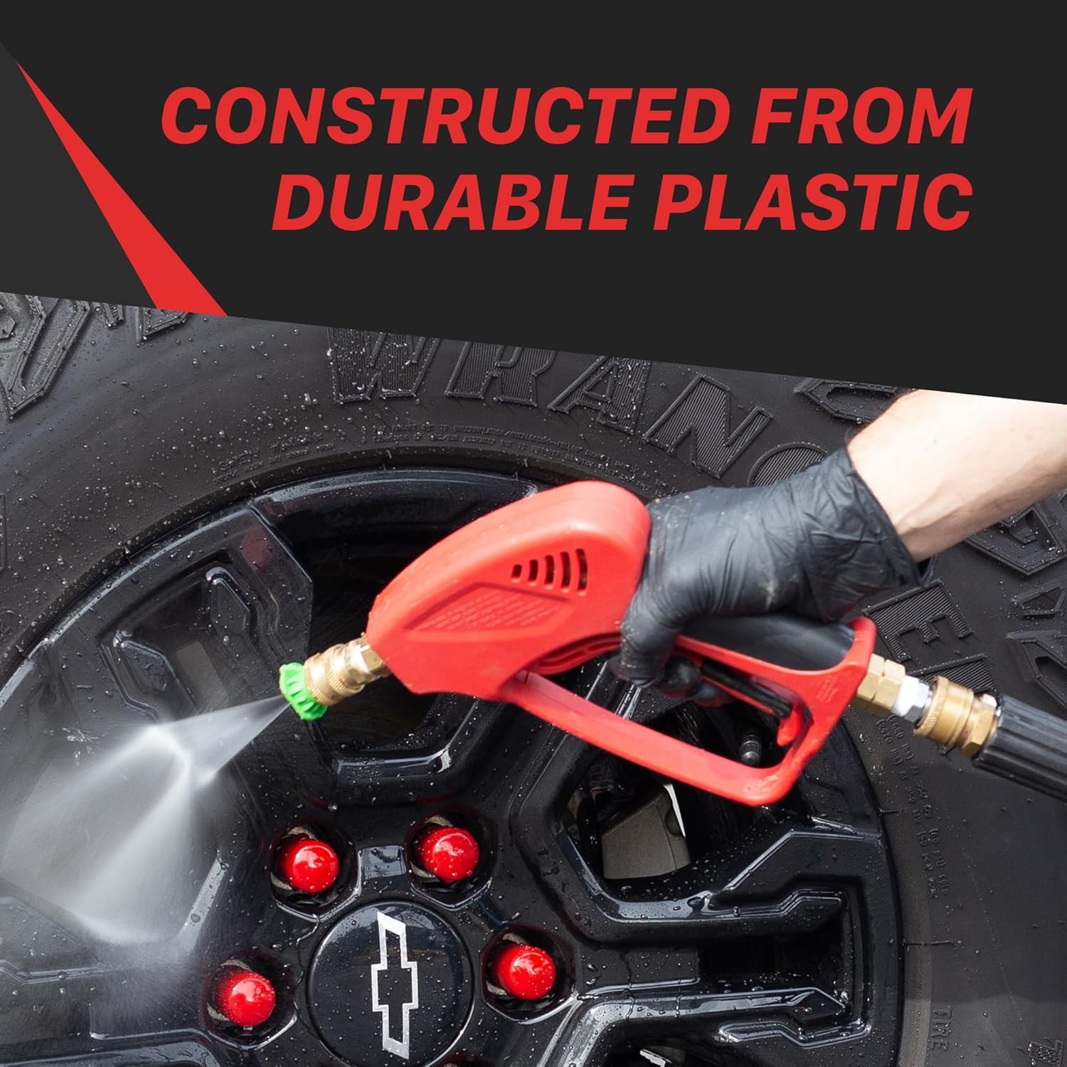 5000 PSI Short Pressure Washer Gun with 1/4” Quick Connect Coupler
