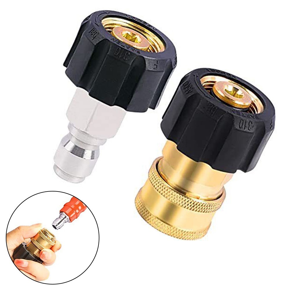 M22 14mm to 3/8 inch Quick Connect Adapter Kit for Pressure Washer