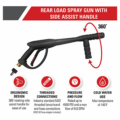 Simpson 80148 Universal Pressure Washer Spray Gun with Side Assist Handle –