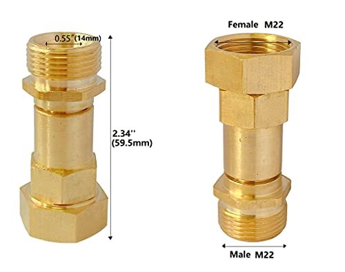 Pressure Washer Gun Adapter Swivel Joint M22-14mm Connector To Hose Fitting New
