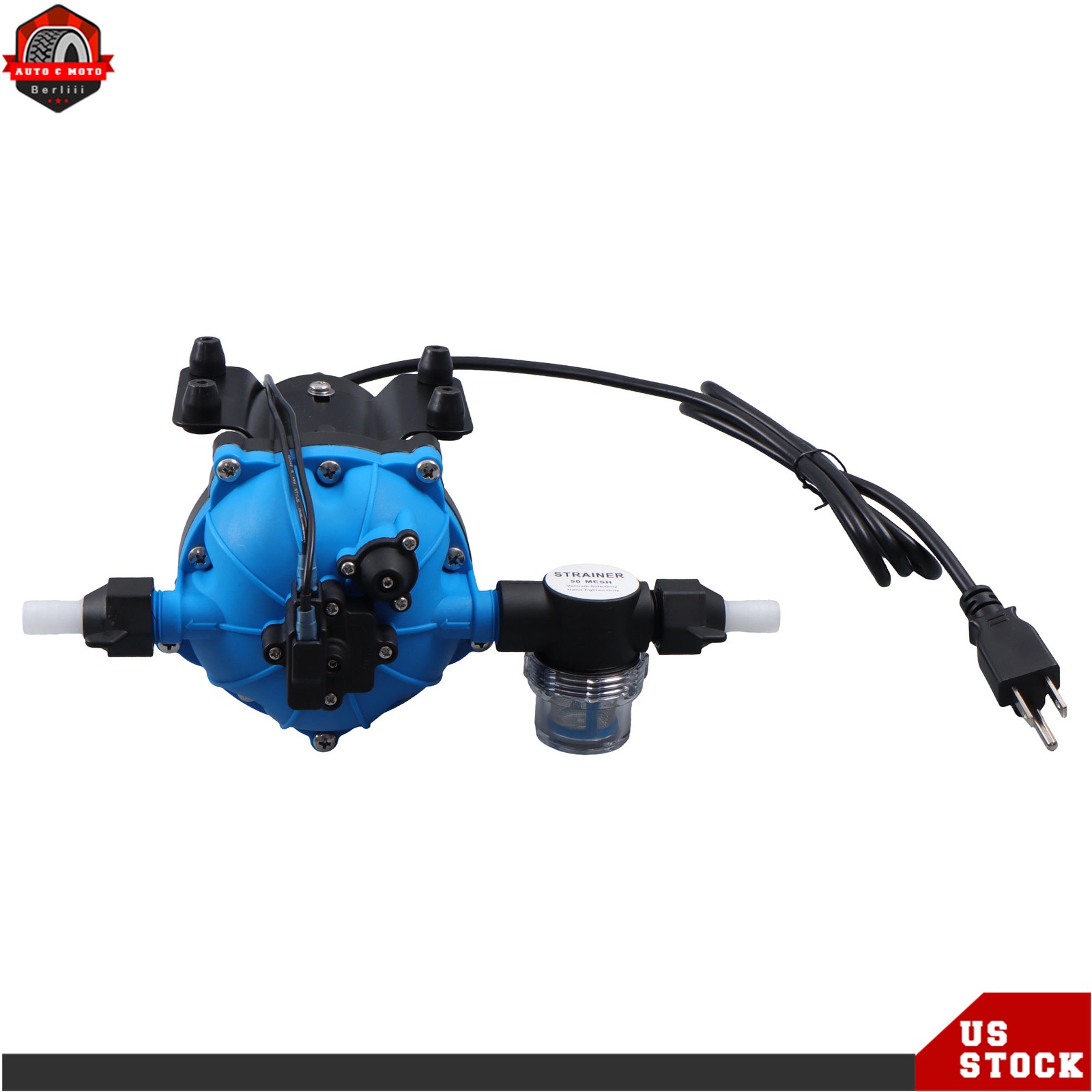 110V AC 5-chamber Water Diaphragm Pump 6GPM 80PSI Self Priming RV Water Pump