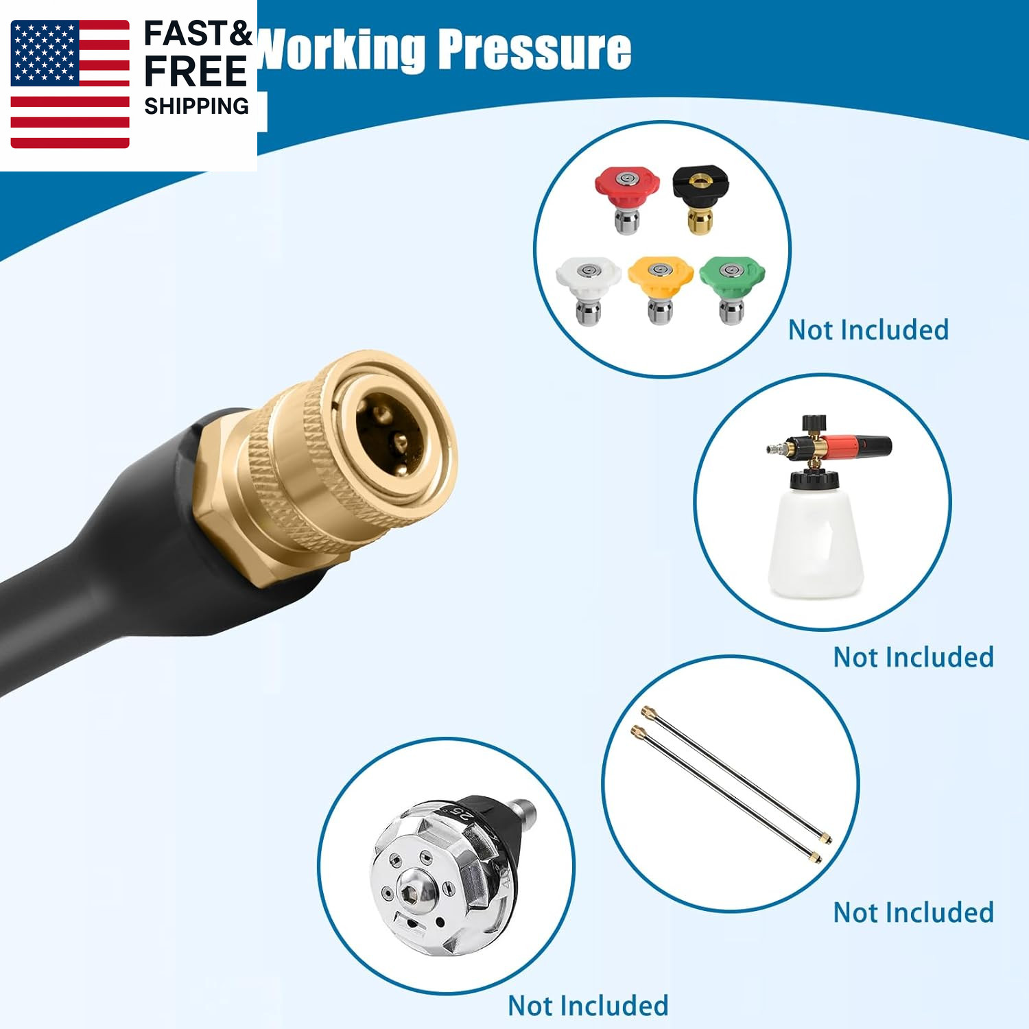 Pressure Washer Wand 308494075 for Ryobi, Portland, Husky Pressure Washer Gun, 2