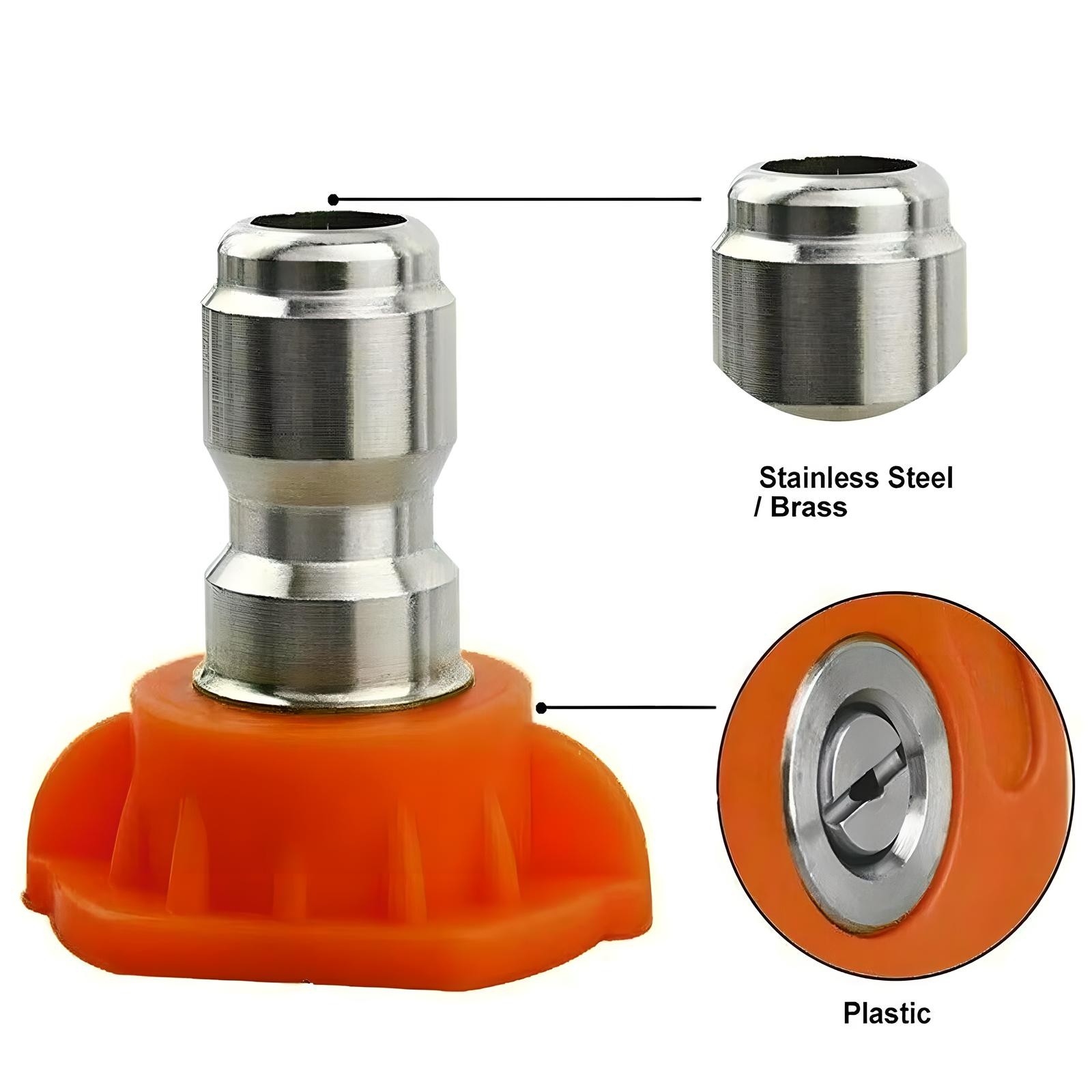 1/4″ 5pcs Pressure Washer Spray Tips Nozzles High Power Kit Quick Connect Set US