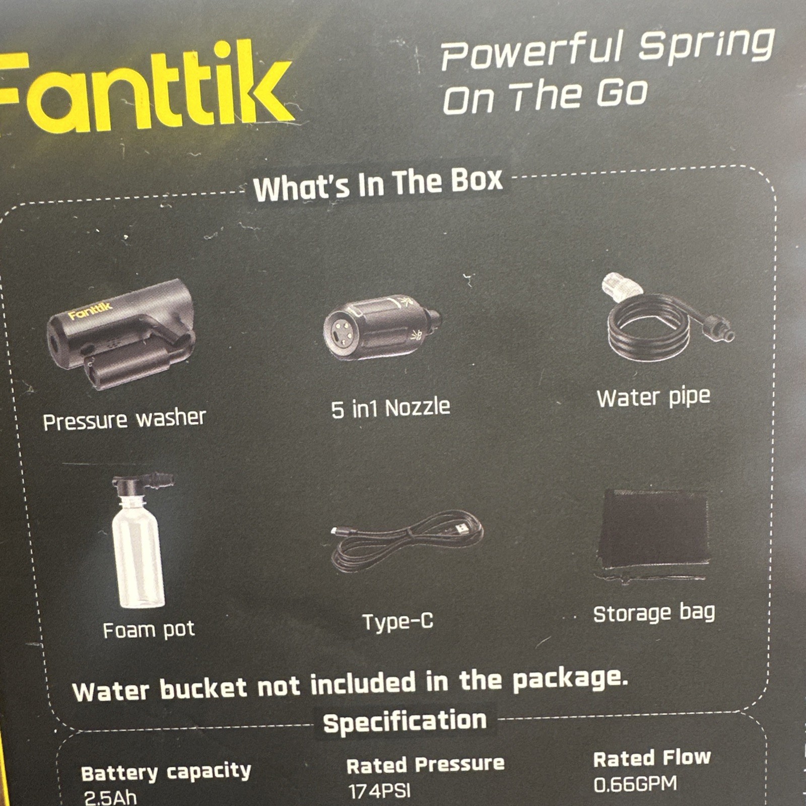 Fanttik K100 Flip Portable Cordless Sprayer Foldable Pressure Washer
