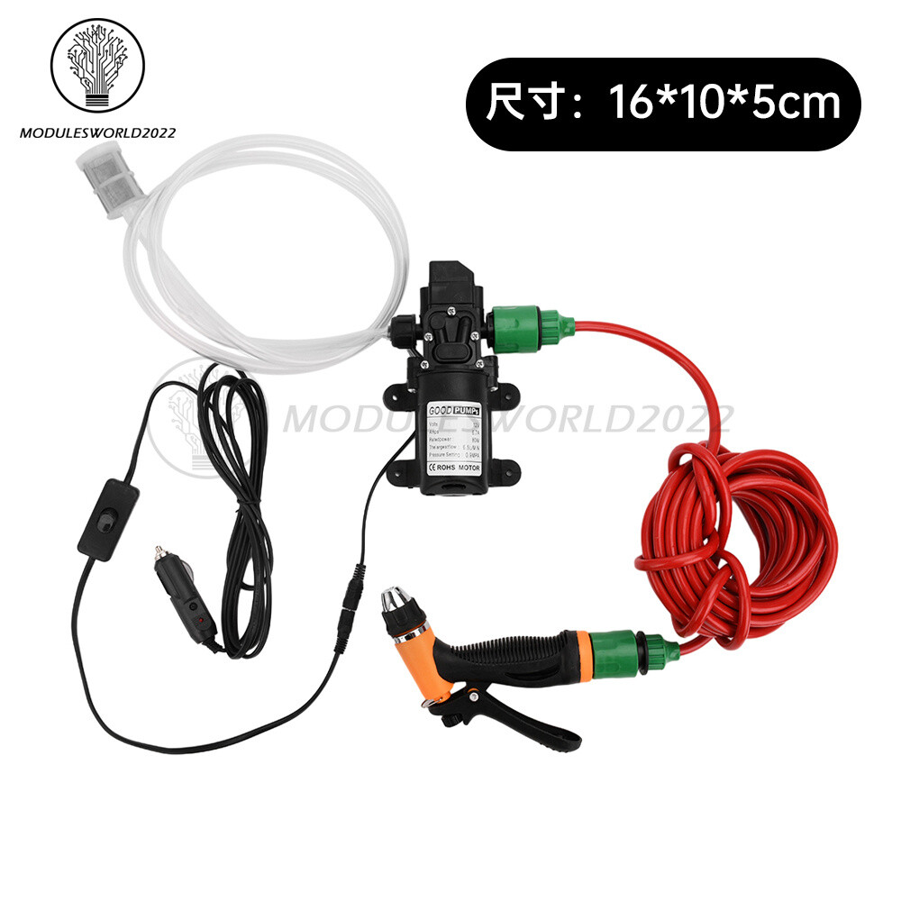 DC12V 80W High Pressure Self-Priming Car Portable Washer Water Pump Kit