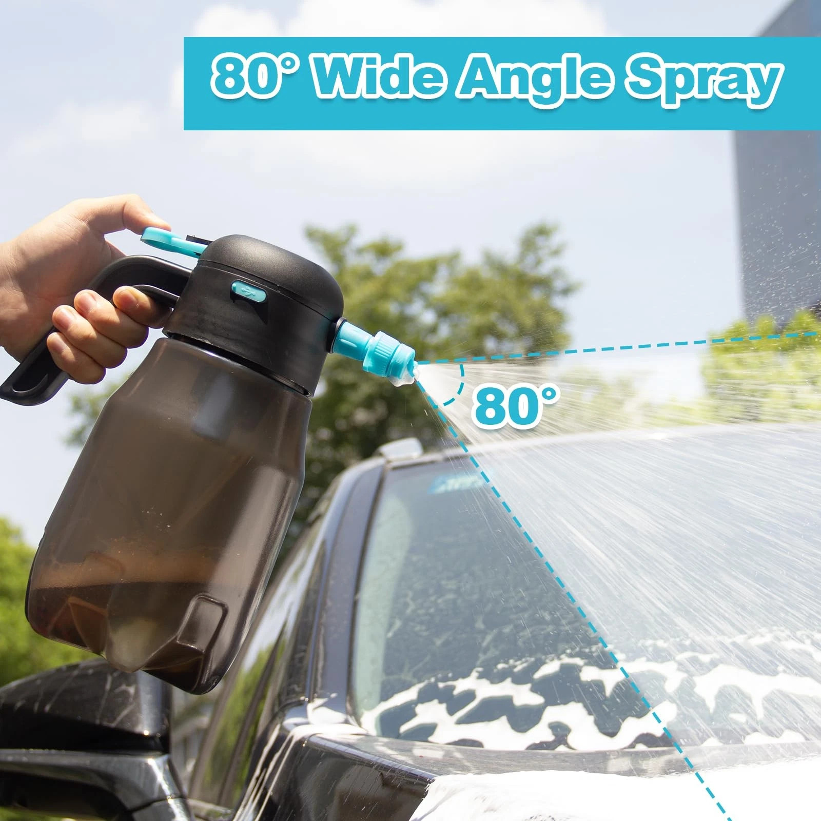 GENERIC ELECTRIC FOAM SPRAYER CAR WASH 68OZ/2L,60PSI – BLACK /BLUE