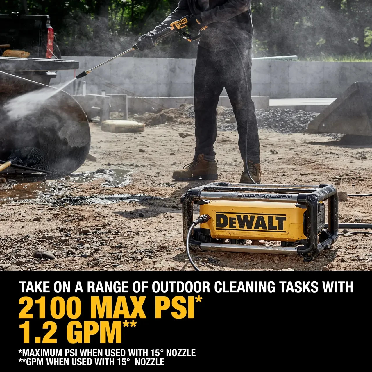 DEWALT 2100 PSI 1.2 Gpm Electric Jobsite Pressure Washer