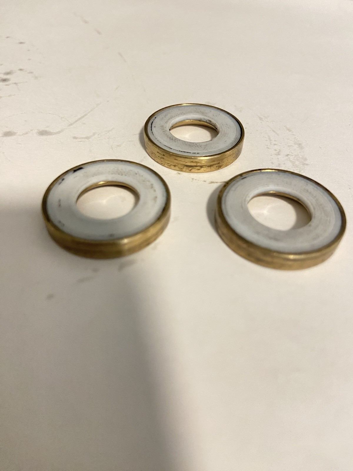 Karcher 3 x Used Brass Washer With Inserts For Pressure Washer K2400 HH